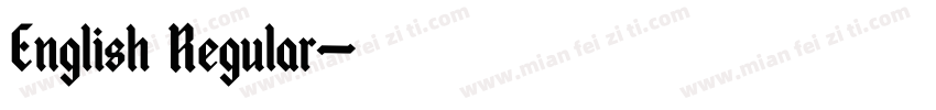 English Regular字体转换